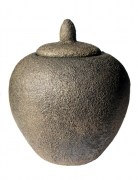 209004 Urn steen zwart met vleugje goud 2 liter 800